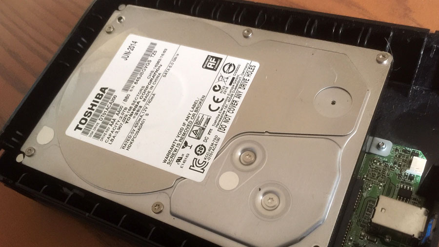 外付けHDDの中身はTOSHIBAのHDD