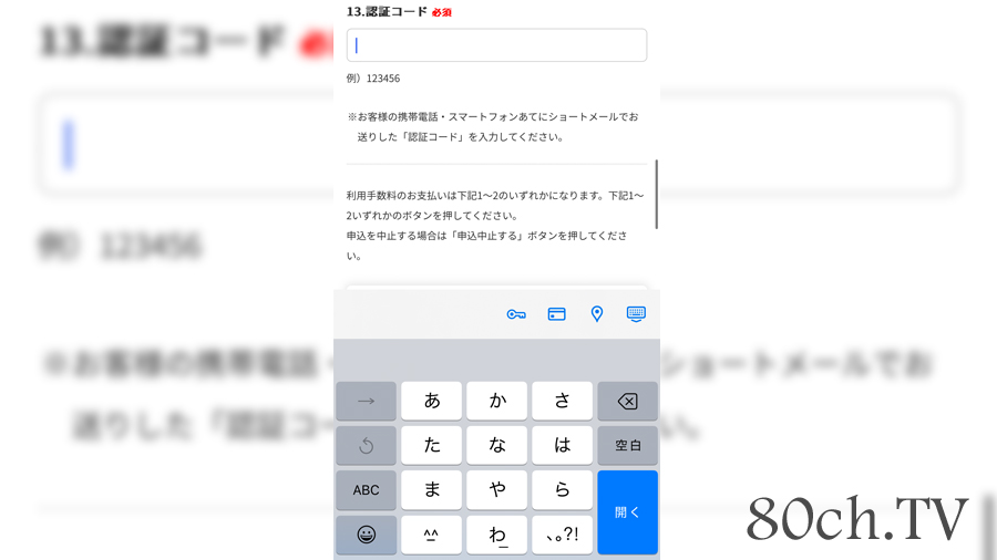 CIC 信用情報（認証コード入力）